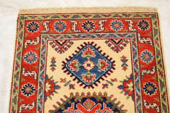 Kazak Rug, Multicolored Rugs, Tribal Rug, Rug 3x4, Afghan Rugs For Sale, What Size Rug For Dining Room