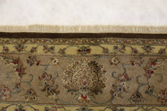 Persian Design Rug, Silk Flower Rug, Neutral Rugs, Living Room Rug