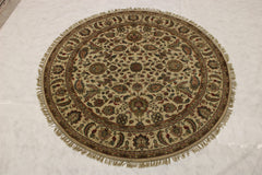 Oushak Rug, Round Rug, Wool Oriental Rug, Indian Rugs, Rug On Carpet