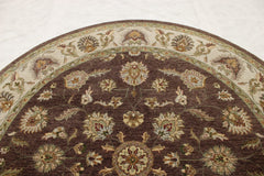 Round Rug, Oriental Rug, Knotted Rug, Indian Rug, Round Carpet