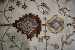 Antique Oushak Rug, Geometric Rug, Hand Knotted Indian Rug