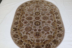Indo Nepal Rug, Beige Rug, Oriental Rug, Indian Rug