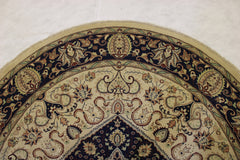 6x6 Round Rug, Pak Persian Rug, Hand Knotted Round Rug