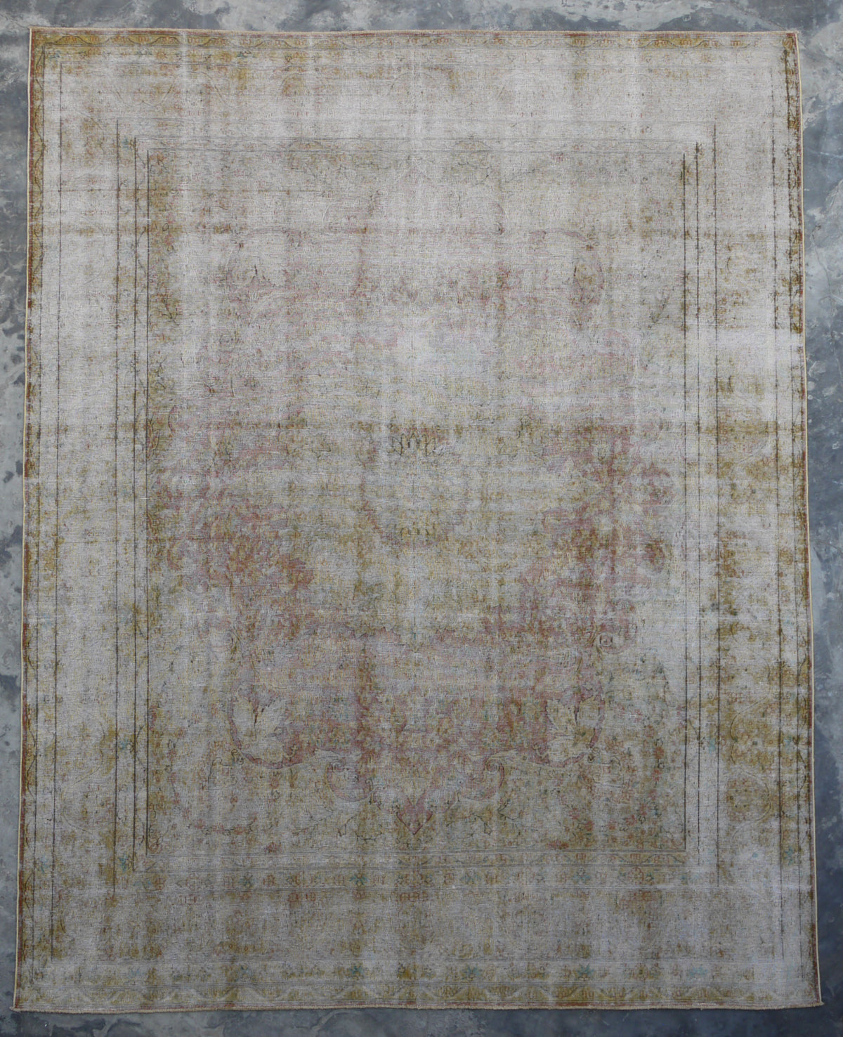 Turkish Vintage Rug, Hand Knotted Area Rug, 10x13 Rug