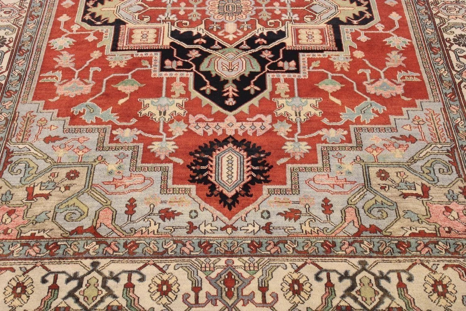 Serapi Rugs, Colorful Area Rugs, Oriental Rug, Rug On Carpet,10x14 Rug 