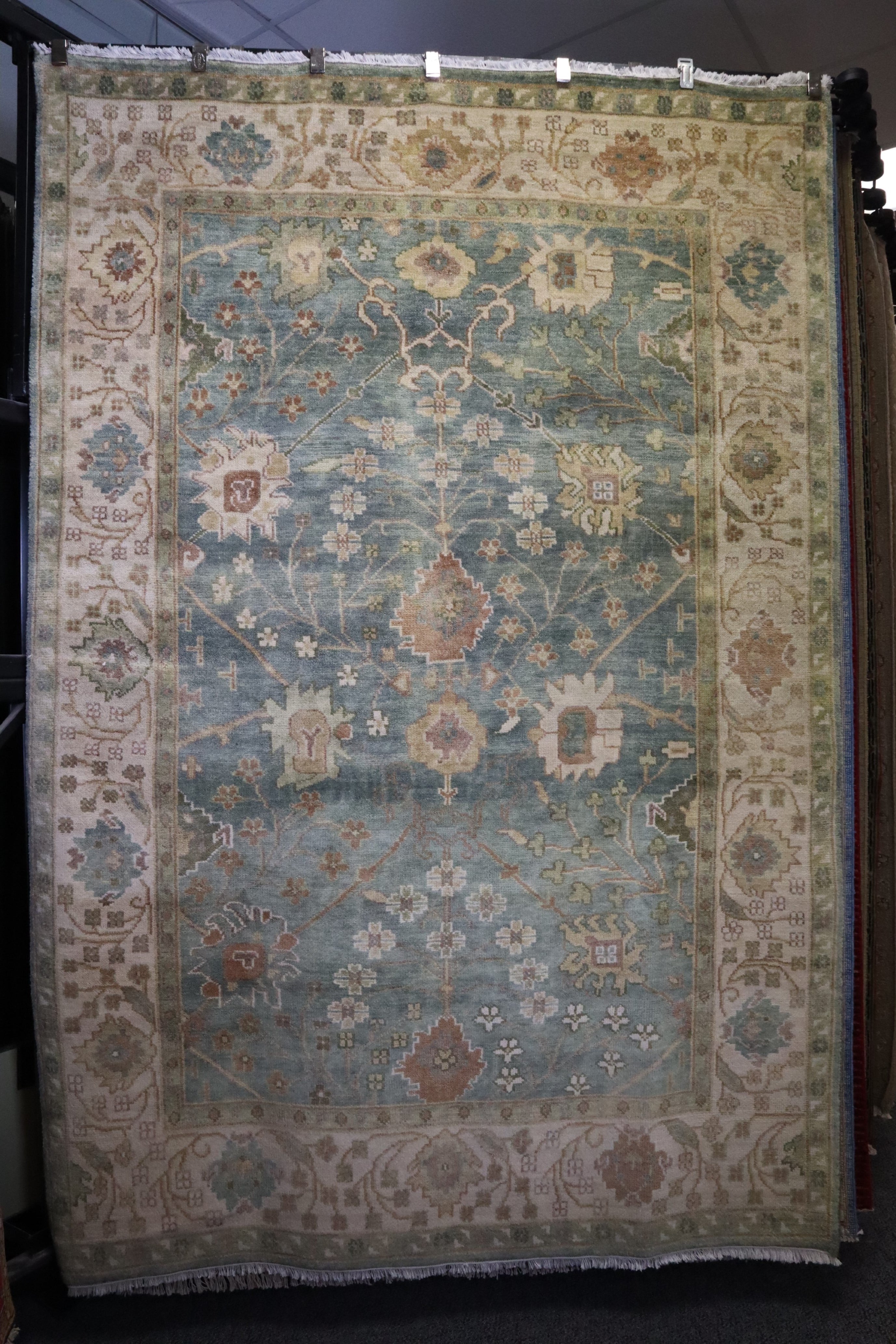Indian Wool Rug, Oushak Design Rug, Area Rug 6x9, Rugs To Go