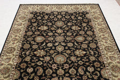 Jaipur Rugs, Black Oriental Rug, Hand Knotted Rug, Rug 9x12, Office Rugs 