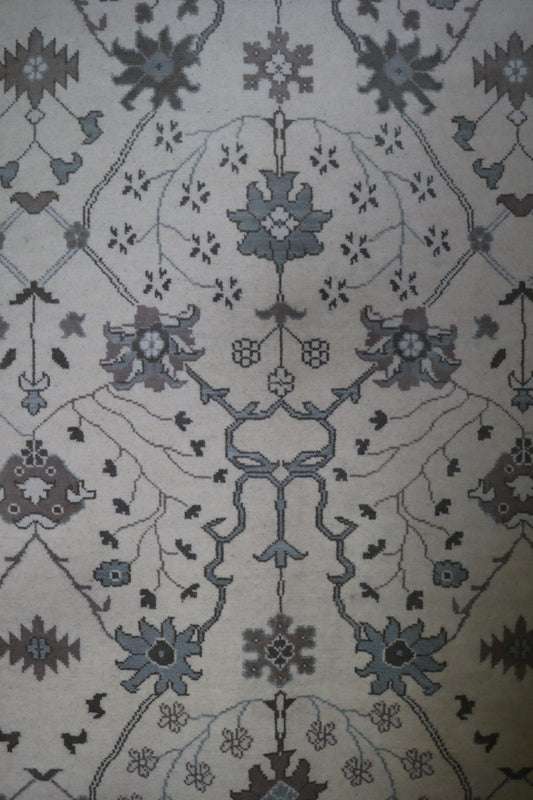 Indian Oushak Rug, Hand Knotted Persian Rug