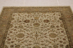 Silk Flower Rug, Persian Rug Patterns, Hand Knotted Rug, 9x12 Area Rug 