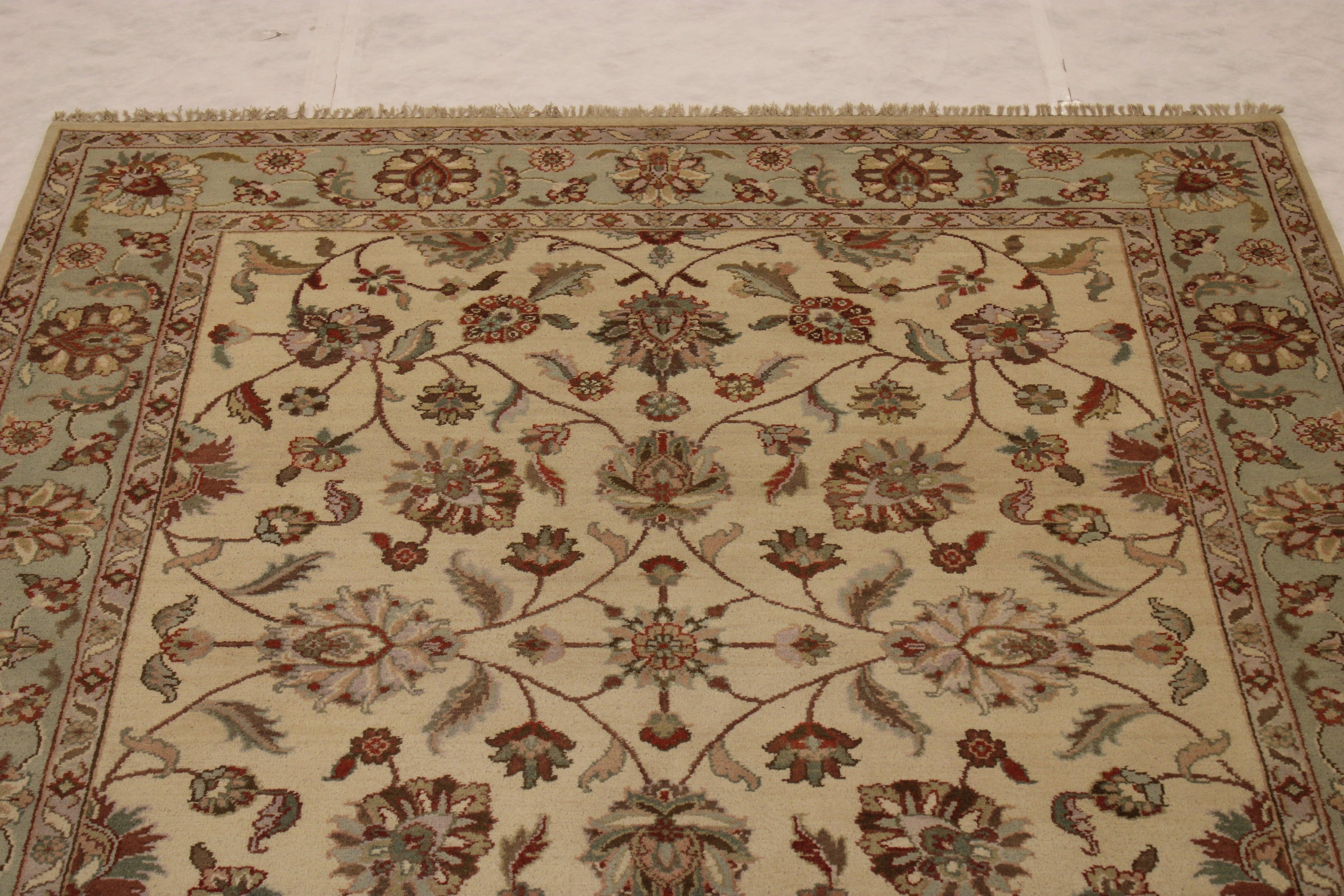 Ivory Rugs, Natural Dyed Rug, Oushak Rug, 8x10 Rugs, Living Room Rug 