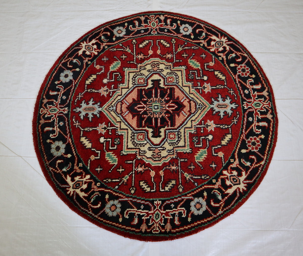 Serapi Rug, Authentic Rug, Oriental Round Rug, Kitchen Rug