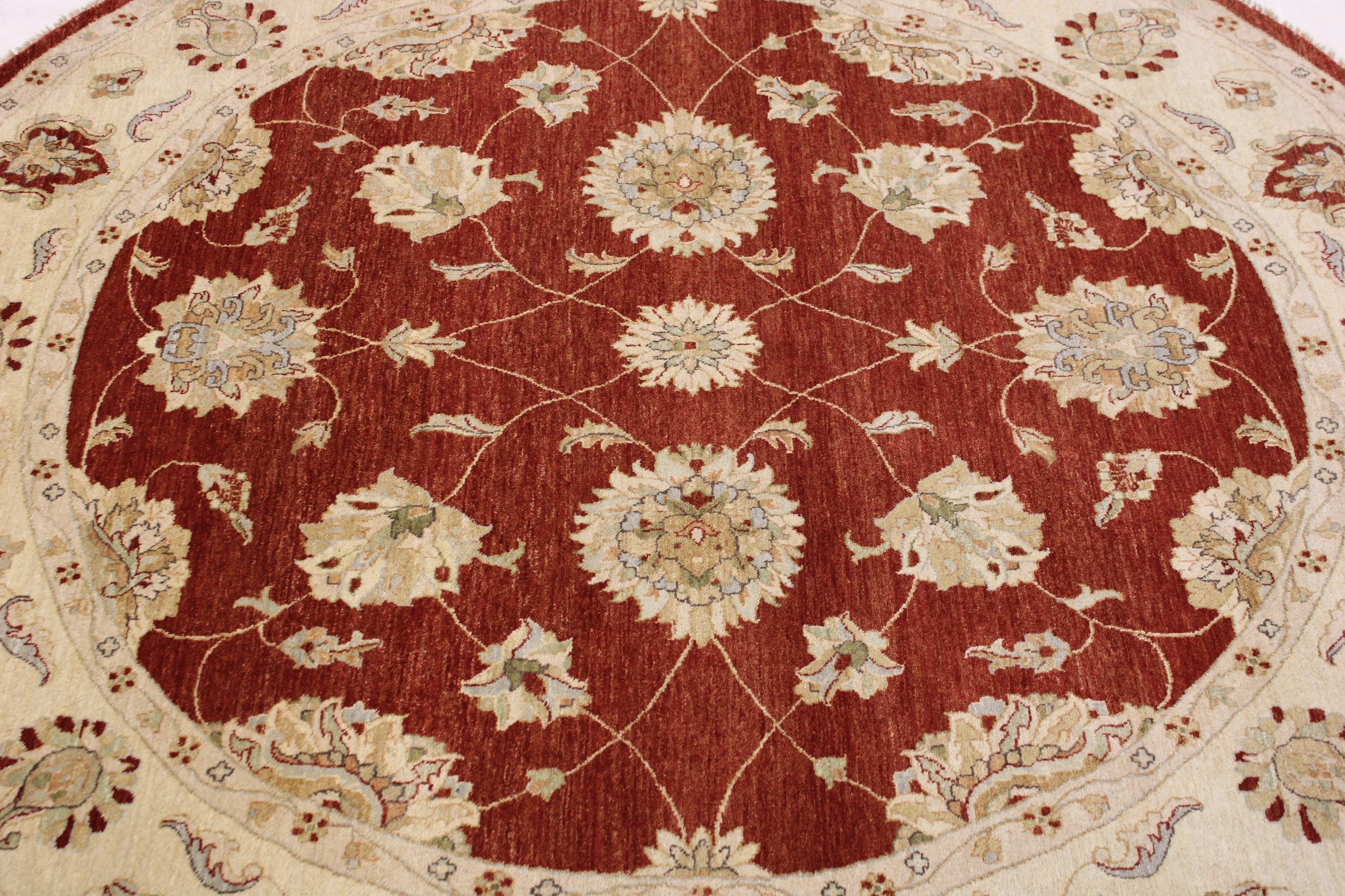 Round Rug, Traditional Rugs, Hand Knotted Rug, Indian Rugs, Rug On Carpet 