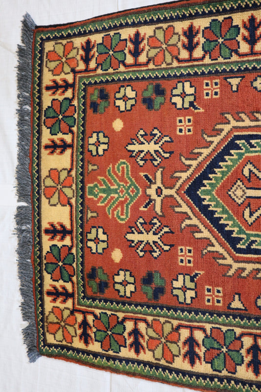 Afghan Rug, Oriental Rug, Turkman Rug, 2x3 Area Rug